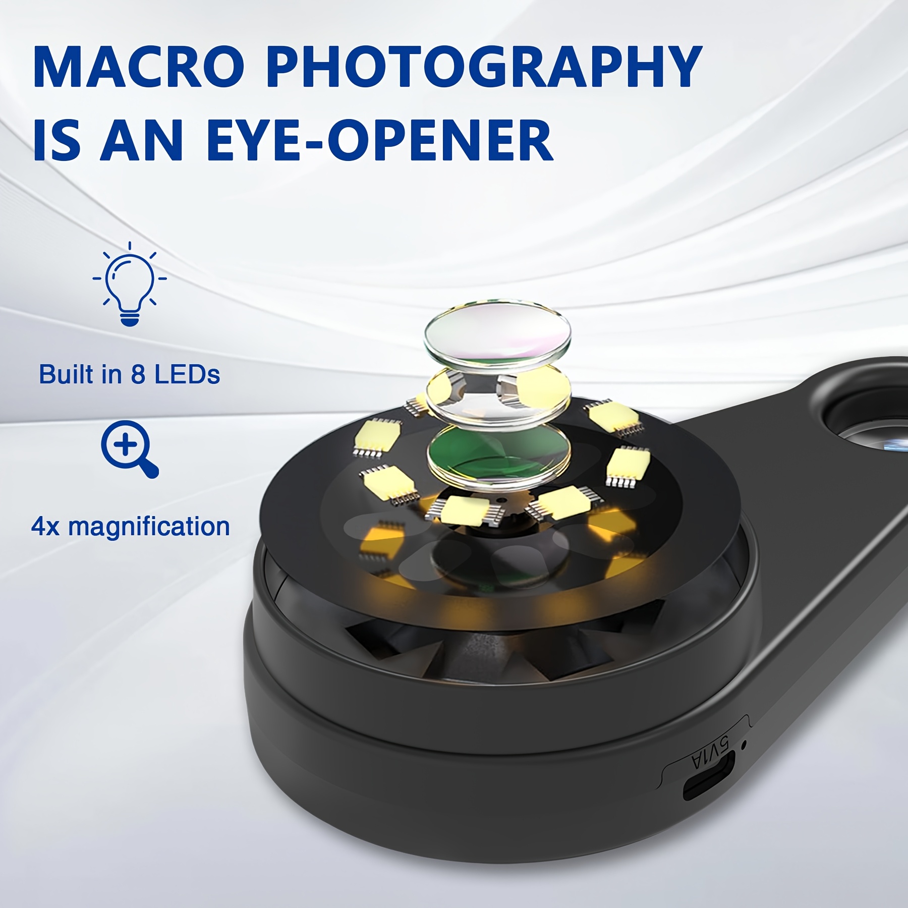 magnifying glass with light portable handheld usb digital microscope macro camera 2 0 inch ips color   focus 500x magnification compatible with windows   os   welding scientific research testing Product details 8