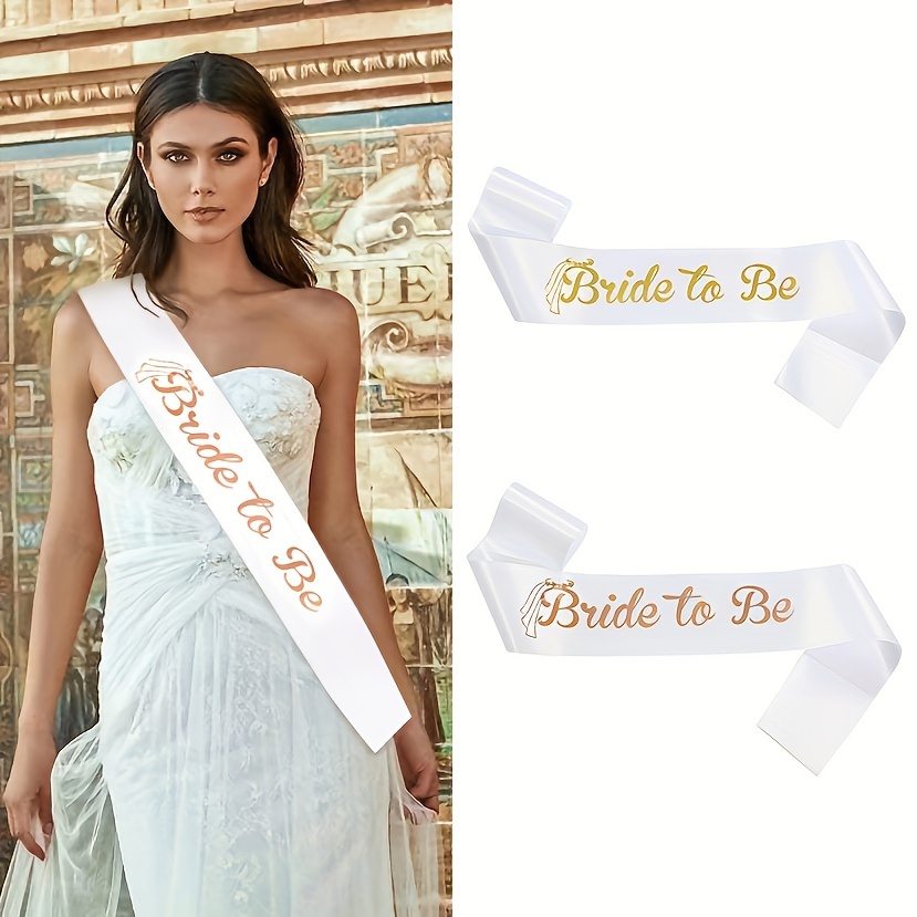 

chic Celebration" Bride To Be & Bridesmaid Sash Set - Polyester, No Batteries Required, Featherless - Perfect For Bachelor Parties & Weddings