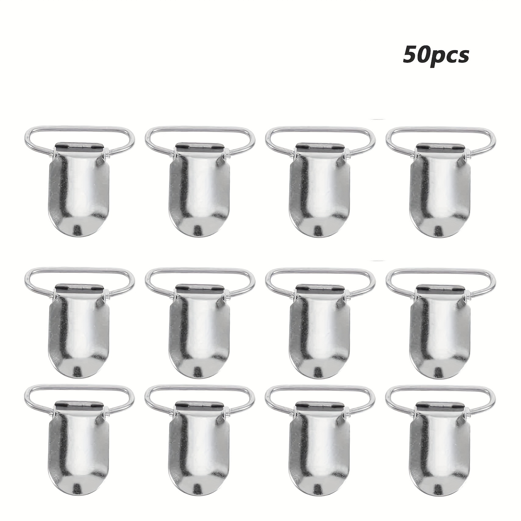 TEMU 25/50 pièces Attaches de Ceinture en D, Boucles Métalliques Réglables, Attaches de Ceinture pour Salopettes, Ajusteurs de Ceinture Rétractables,