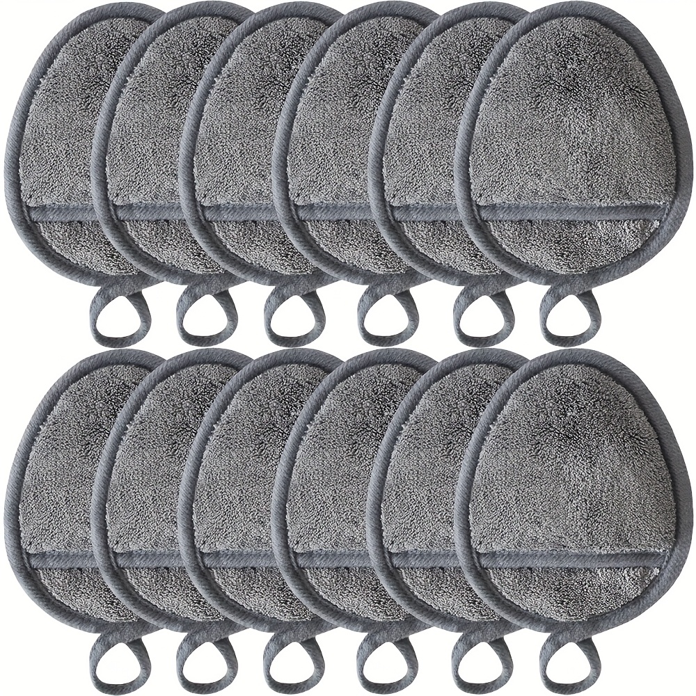 Ultra Soft Makeup Remover Pads Reusable Double-layer Thick Facial Cleansing Pads With Hook 6/12pcs