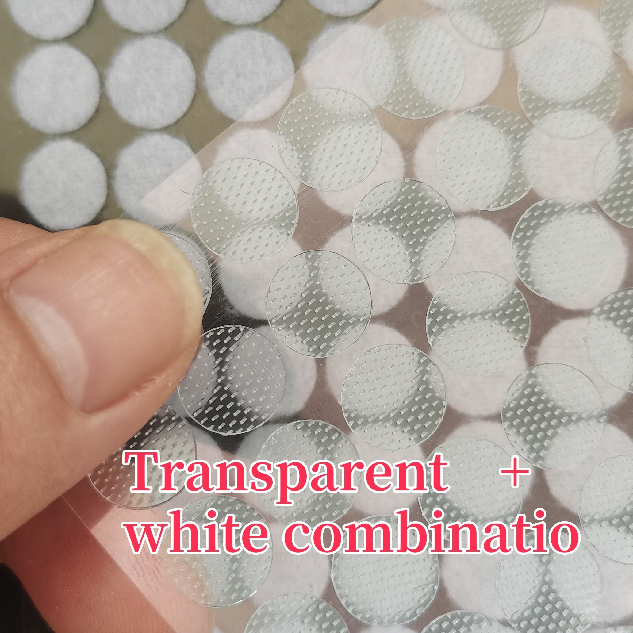 

1000pcs 500paires Anneaux de Crochet Auto-adhésifs Transparents, 1cm/0.39in Autocollants Magiques en Nylon Auto-adhésifs, Convient pour Diverses DIY à , et en Classe