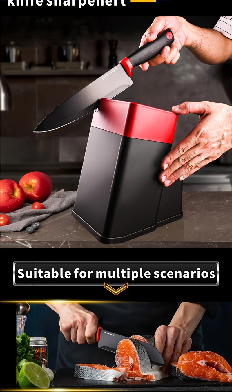 14pcs Kitchen Knife Set | High Carbon Stainless Steel Blades, German Stainless Steel, Dishwasher Safe, Built-in Sharpener, Non-Slip Handles, Ambidextrous, Black and White