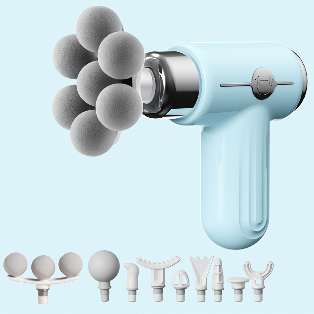 7-Head Rechargeable Massager Gun/10 Interchangeable Heads & USB/Quiet Portable Muscle Massager/Full Body, Ergonomic Back Massager/Travel, Gym, Athletes/Ideal Gift for Muscle - Image 12