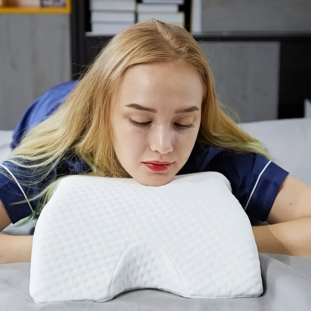 

1pc Arm Pillow Cuddle Pillow, Neck Cervical Pillow, Anti Hand Pressure Arched Shaped Pillow, Memory Foam Slow Rebound Pressure Pillow, Office Rest Pillow, Neck Back Support Pillow