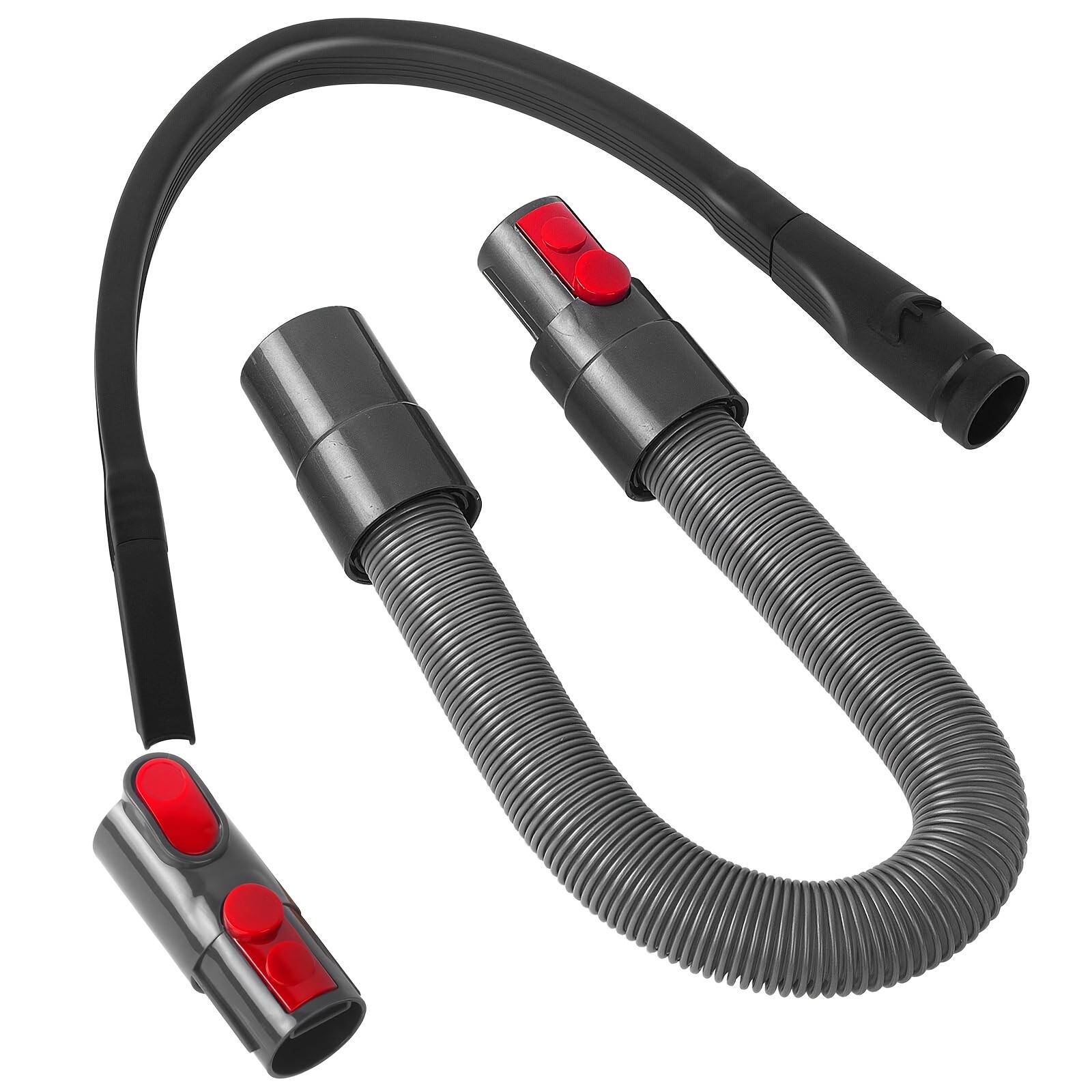 Image of 4pcs Vacuum Cleaner Accessory Set With Replacement Stretch Hose Extension, Flexible Crevice Tool, Switch Lock And Adapter For V15 V11 V10 V8 V7, For Cleaning Corners And