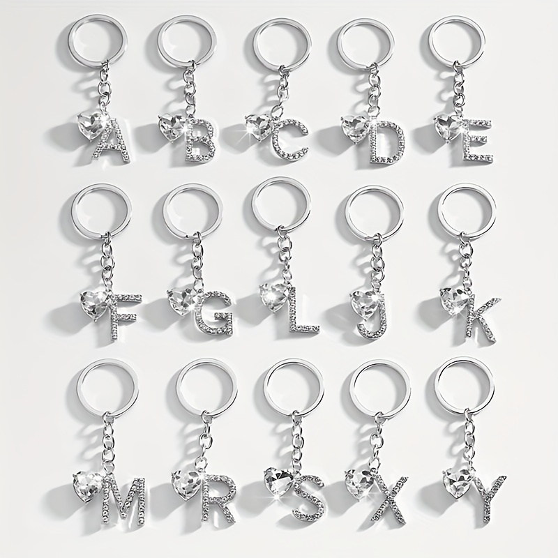 

Chic -encrusted Alphabet Keychain, Bags & Backpacks, Ideal Valentine's Day Gift