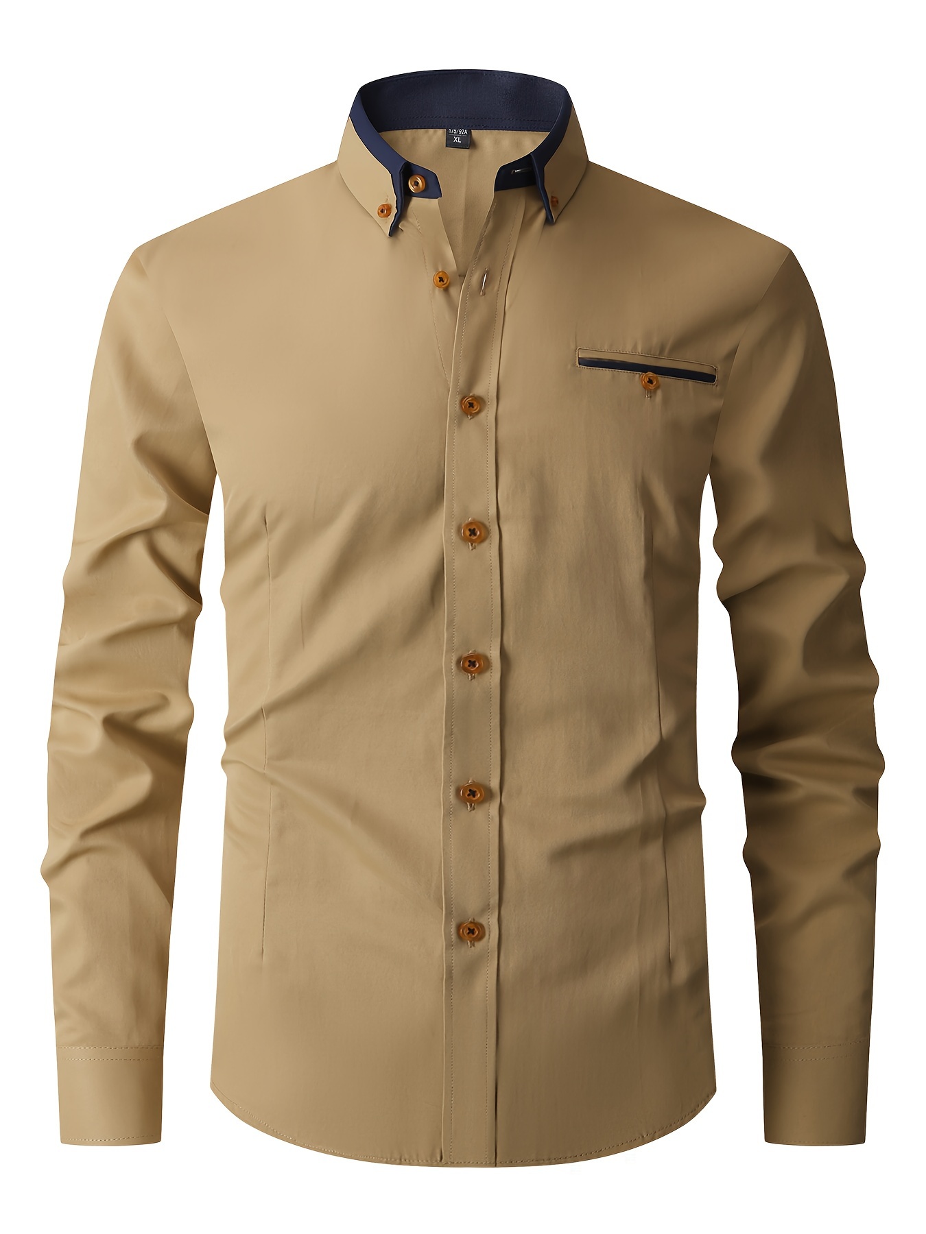 chemise décontractée homme couleur double col faux Temu Morocco