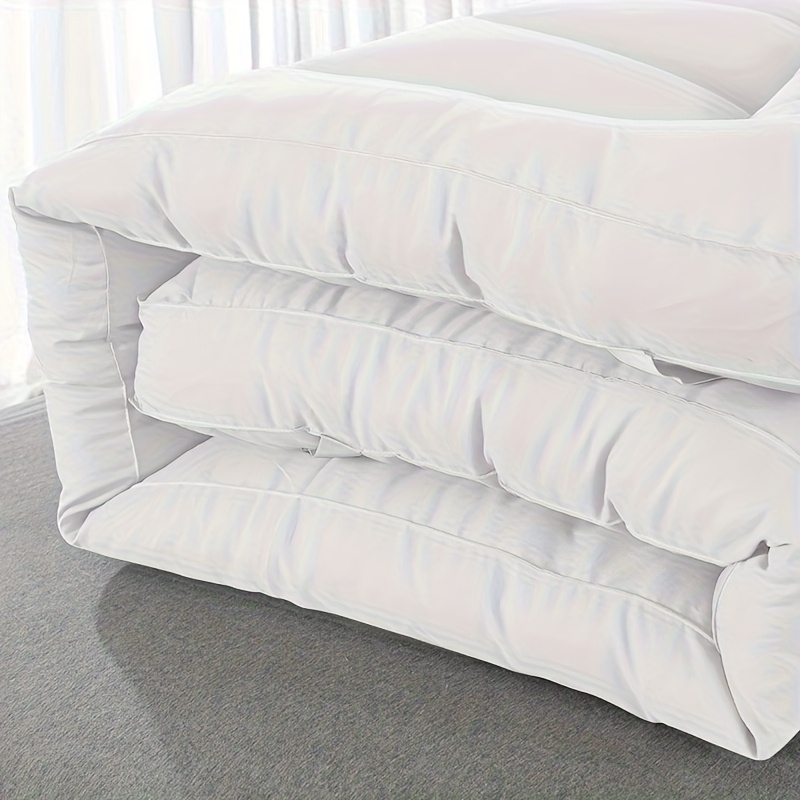 1pc Extra Thick Mattress Topper, Overfilled with 10cm/ 4Inch Microfiber Filling with Deep Pocket, Plush Soft Pillow Top Mattress Topper Anti-Shift & Even Weight Distribution Single/Double/King/Super King All UK Bed Sizes