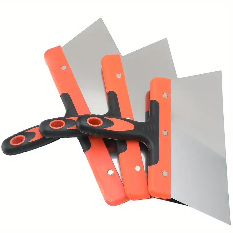 9 10pcs putty knife stainless steel paint scraper tool set with tape knife tool for repairing drywall removing wallpaper applying putty stucco cement adhesives details 1