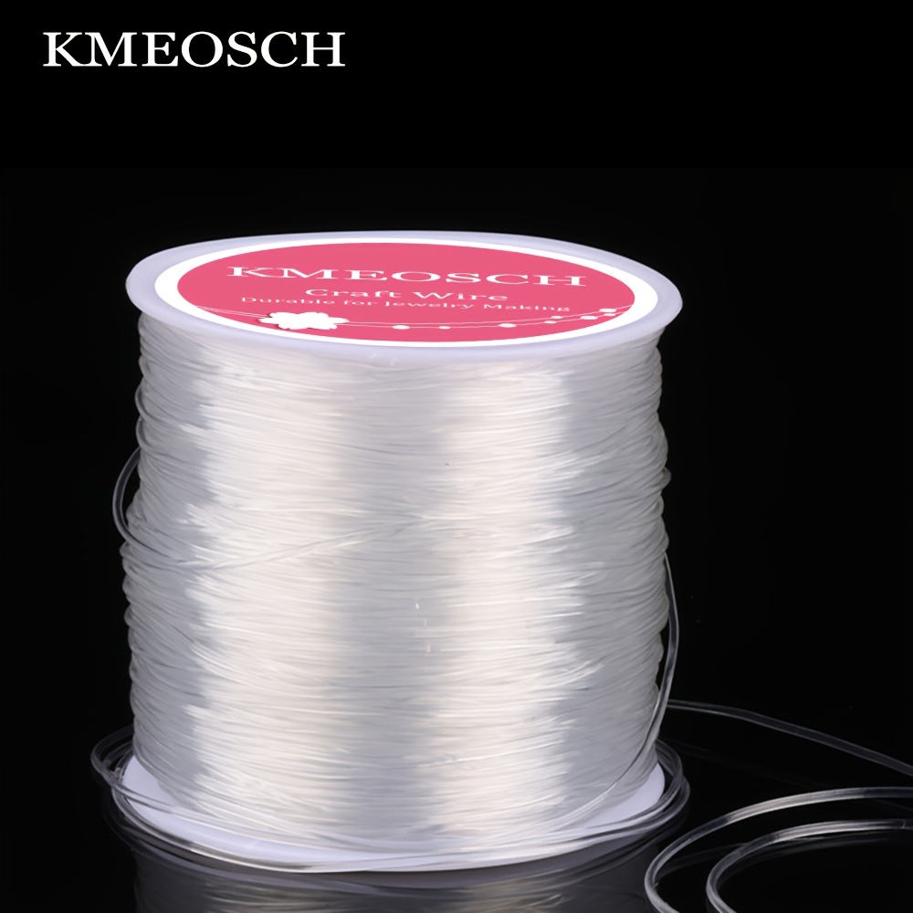 E-shop 1 Rolle 3937 Zoll transparente, starke elastische Schnur, DIY Perlenschnur, Material zur Herstellung von handgefertigtem Schmuck, elastische
