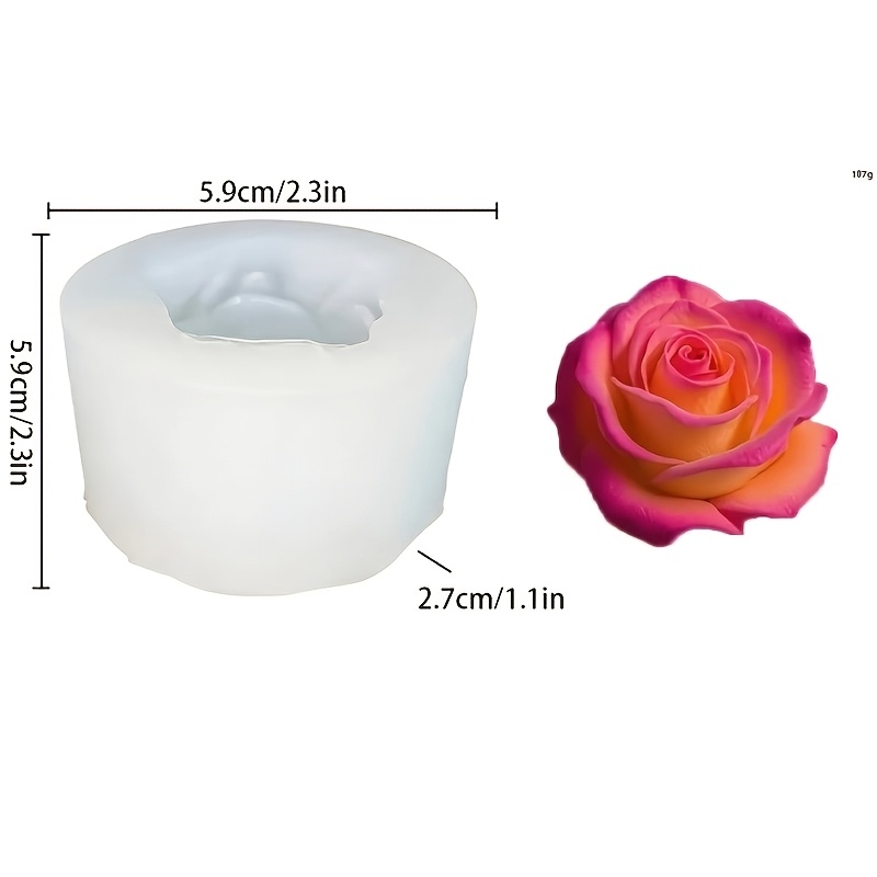 TEMU Stampo in silicone e resina 1 a forma 3D, decorazione per San Valentino, produzione di opere d' fatte a , candela d' per tavolo da , candela a ,