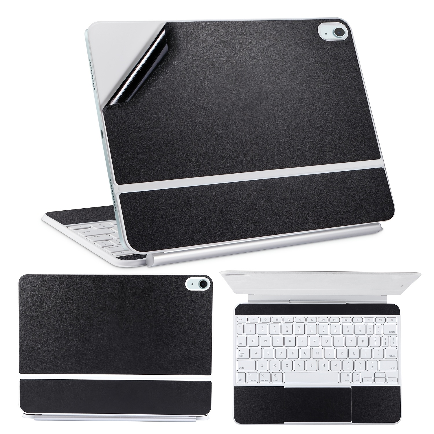 iMMOENUC 2025 for ipad Air M3 Magic Keyboard 3-Side Full Coverage Protective Vinyl Stickers - Self-Adhesive Pre-Cut Top/Bottom/Keyboard Panel, Scratch-Resistant & Anti-Fingerprint, Sleek Design, Durable Protection