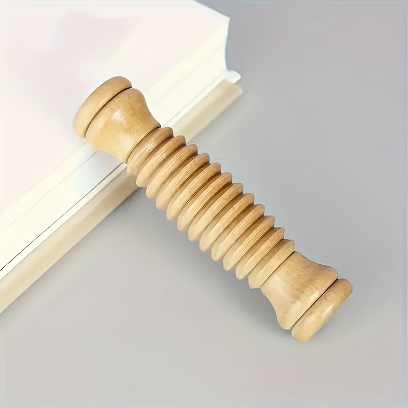 Rodillo Masajeador de Madera para Pies - Herramienta de Reflexología para Relajación Calmante, Libre de Formaldehído y Funcionamiento con Batería, Diseñado para Masaje de Pies