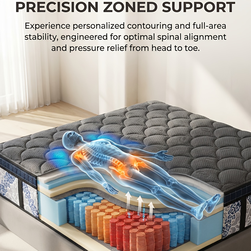 Ergonomic Memory Foam and Spring Hybrid Mattress
