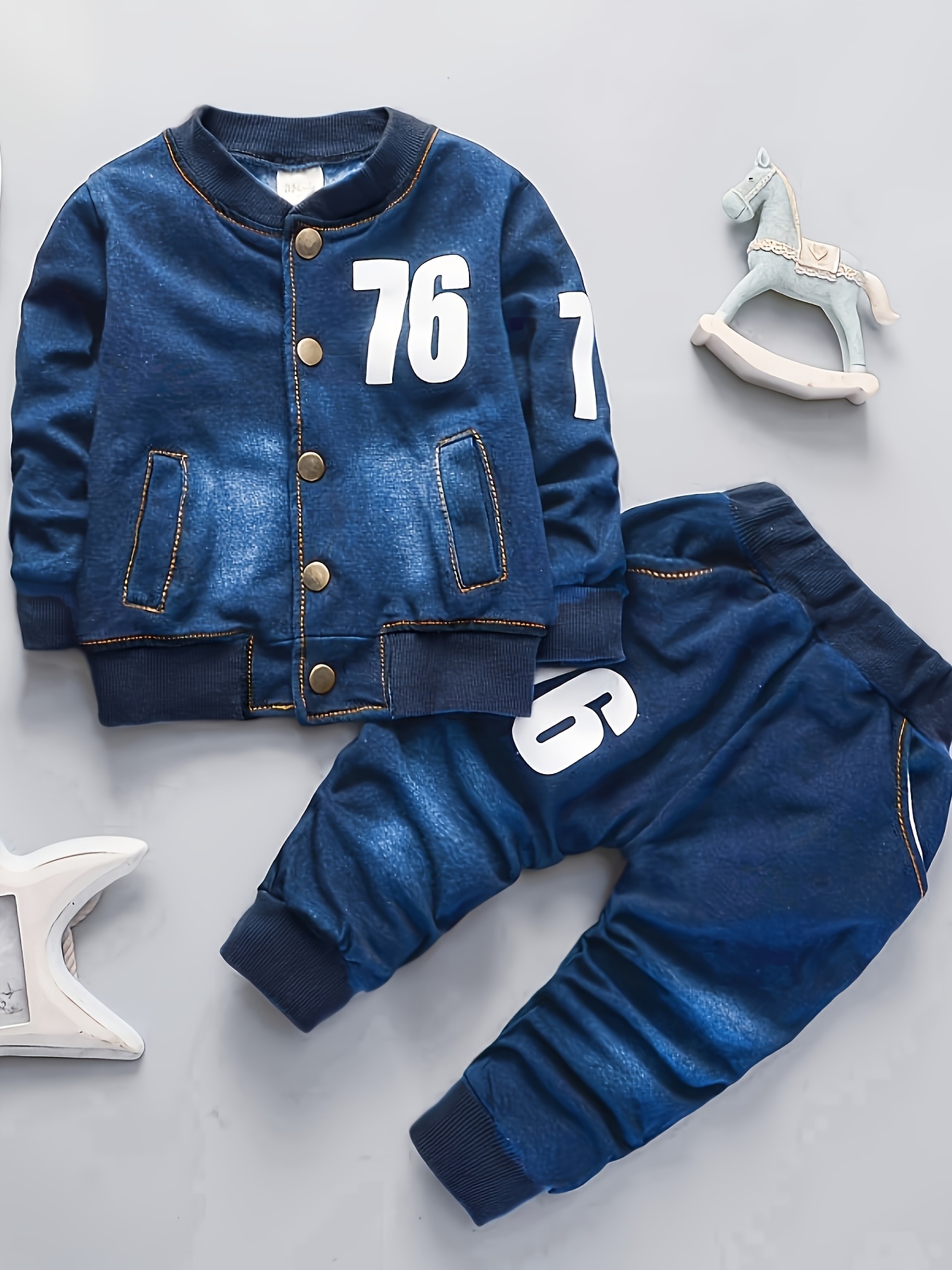 百貨店福袋 jeans denim boy baby sold States United Temu on Clothing