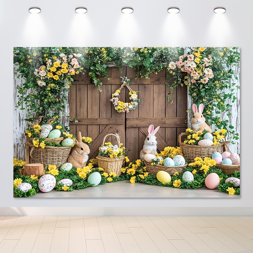 

Easter Celebration Door Banner - & Eggs Design, Polyester, For Home Decor