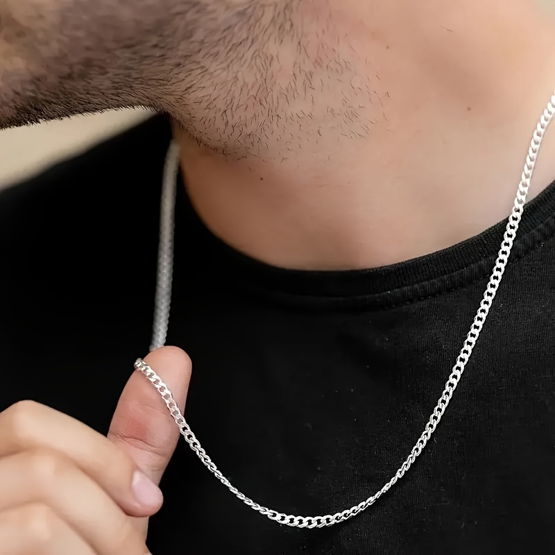 1pc cuban chain necklace heavy duty titanium stainless steel