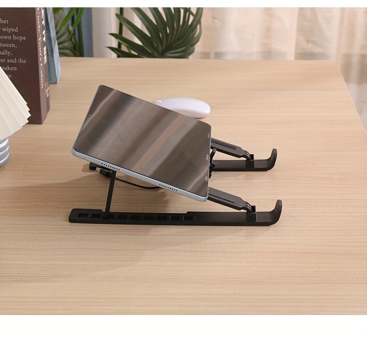 New Adjustable Laptop Cooling Stand, Tablet and Notebook Heat Dissipation Rack with Height Adjustment, Foldable Design, High Wind Power and Low Noise, Suitable for Various Scenarios at Home or Office Portable Display Holder