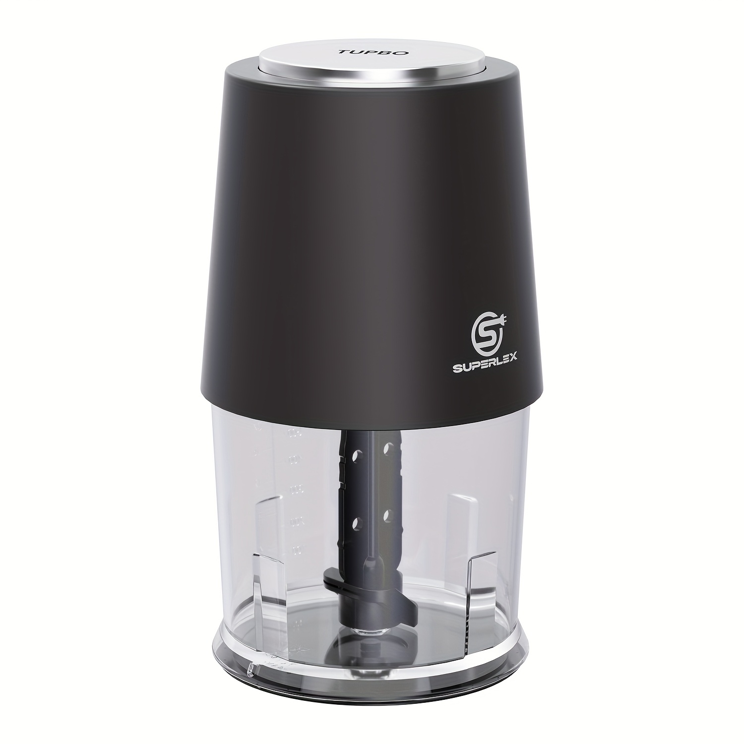 Image of Superlex Mini Food Chopper With 260w Power 500ml Jar And Whisk Included 2-speed Compact Chopper For Herbs Nuts Baby Food Equipped With Turbo Function And Anti-slip Base