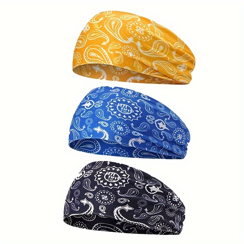 

3pcs Sweat Absorbing Breathable Yoga Headbands, Quick-drying Sports Headbands, Suitable For Running, Cycling, Fitness