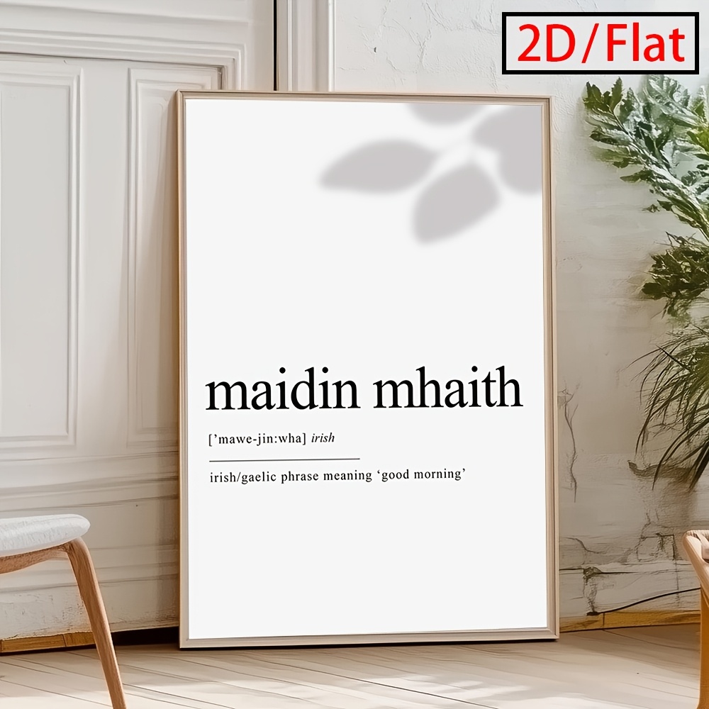 item picture 2d flat 1pc frameless 2d flat   mhaith printed irish   definition fun canvas painting wall decor suitable for restaurants hotels offices   rooms bedrooms bathrooms room decor artwork canvas wall art poster