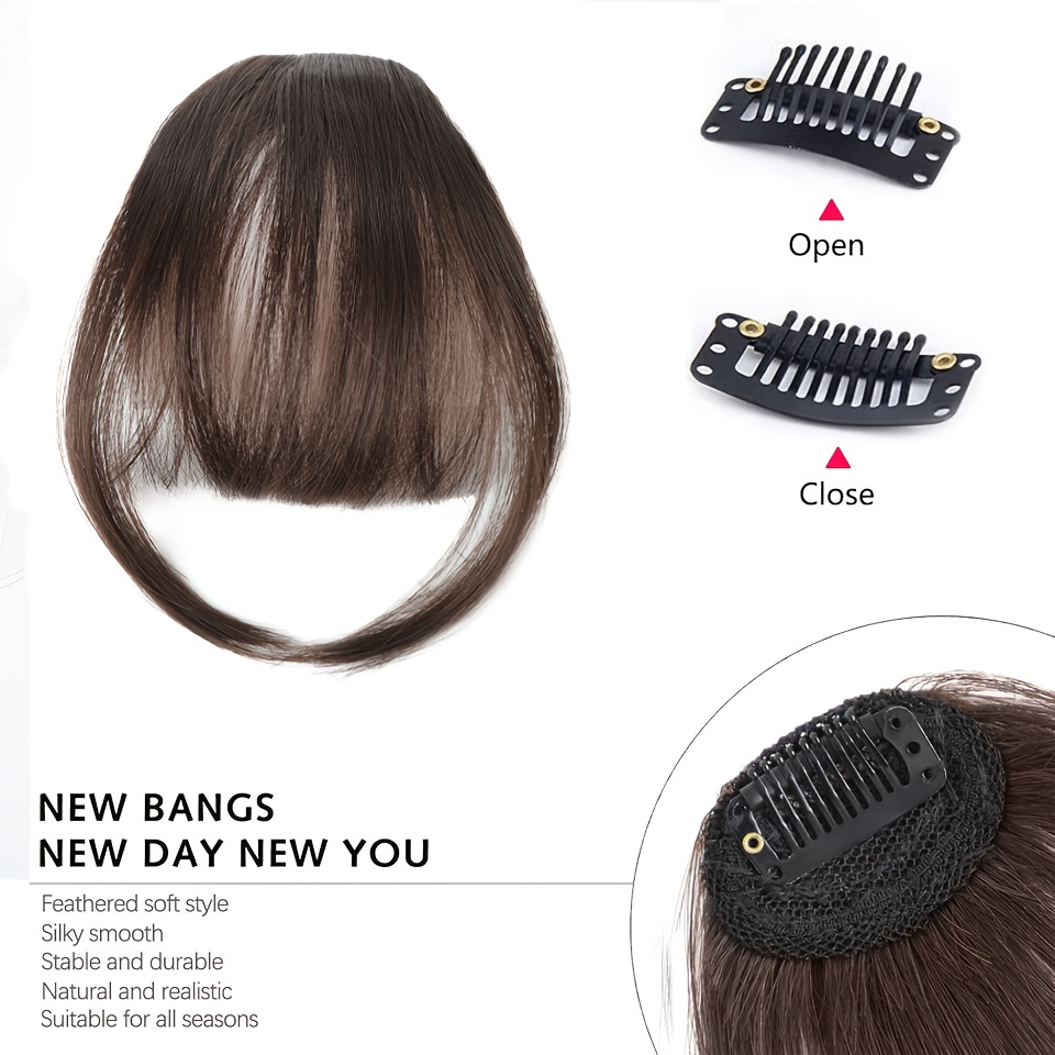 dark   clip in bangs   fringe hairpiece for natural looking volume and length hair accessories halloween christmas details 2