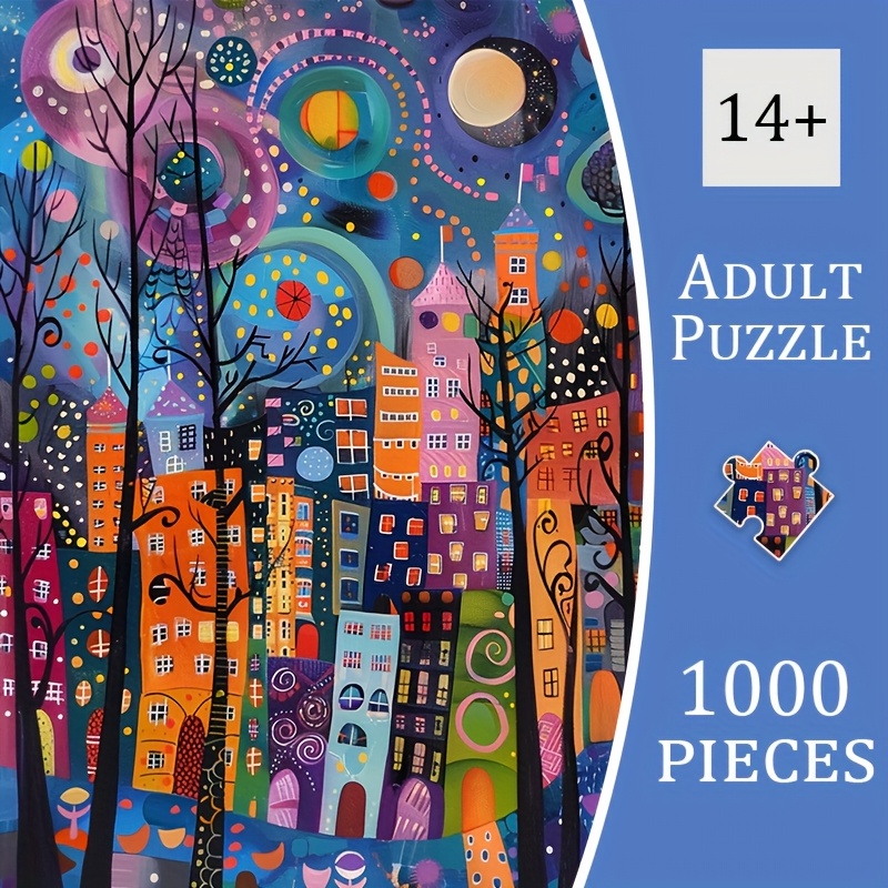 

Adult 1000pcs Puzzle City Landscape Pattern - Puzzle 50*70cm/19.7*27.6in High Quality And - Diy Enthusiast Art Decorative Painting Perfect Birthday Gift, Christmas, Halloween, Thanksgiving