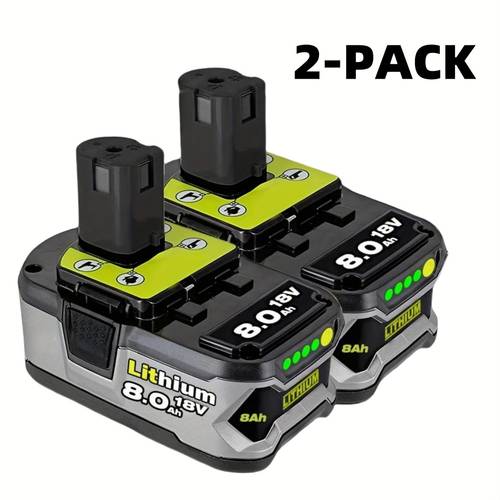 item picture 1 2 3 4pcs 8 0ah 18v p108 lithium ion replacement for ryobi 18v battery p104 p105 p107 p108 p109 compatible with for ryobi batteries cordless power tools