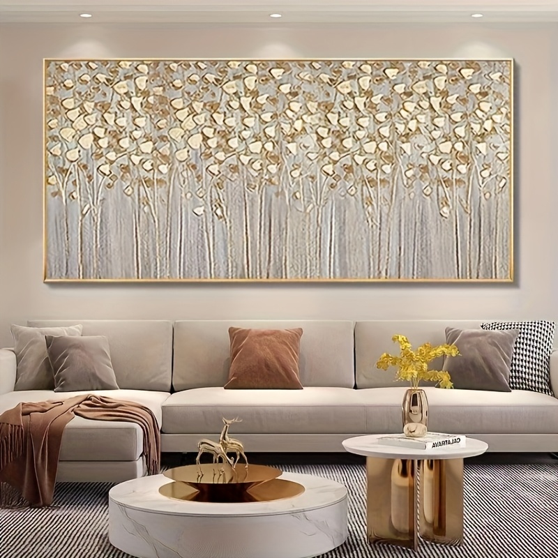 Handgemaltes Ölgemälde Landschaft – 60x120 Cm, Moderne Wandkunst Für Wohnzimmer & Schlafzimmer