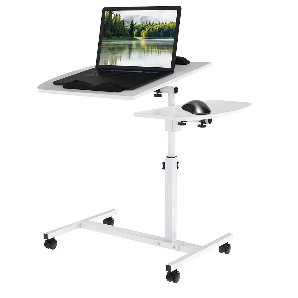 E-shop Beistelltisch für das Wohnzimmer, tragbarer Computer Schreibtisch, vielseitiger Rolltisch, Nachttisch, ideal für Bett, Arbeitszimmer oder Büro,