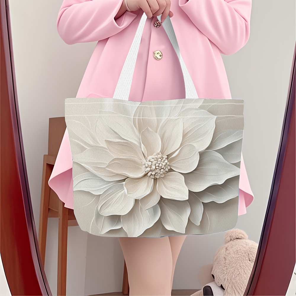 TEMU 1pc Women's Shoulder Bag & Clutch Convertible Handbag - Multi-functional Suitable For Travel, Party, Daily Use, Elegant Flower Pattern, With