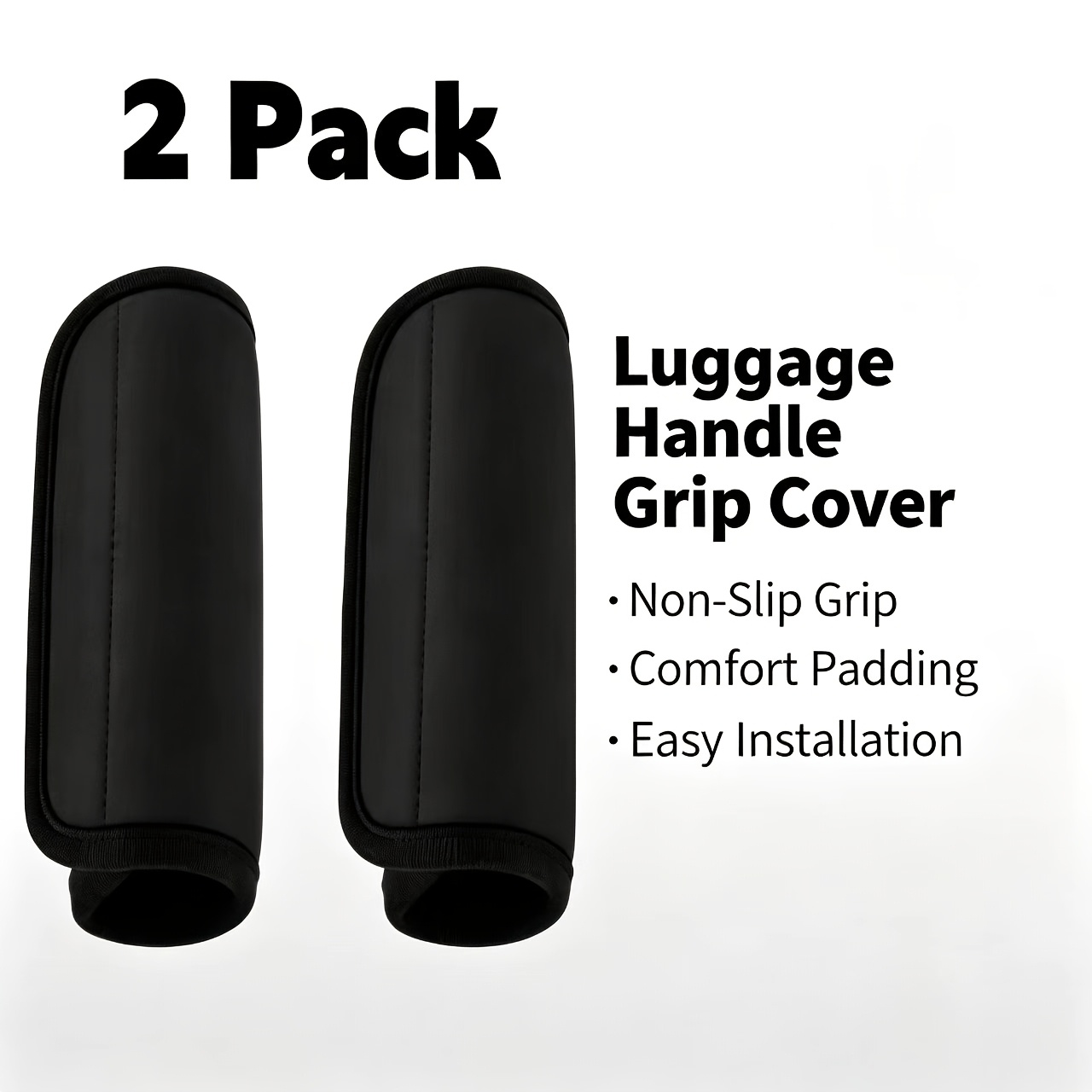 TEMU 2pcs Pack Suitcase Handle Cover Additions Travel Essential Soft Bag Identification Label Neoprene Material Comfortable Travel Case Accessory