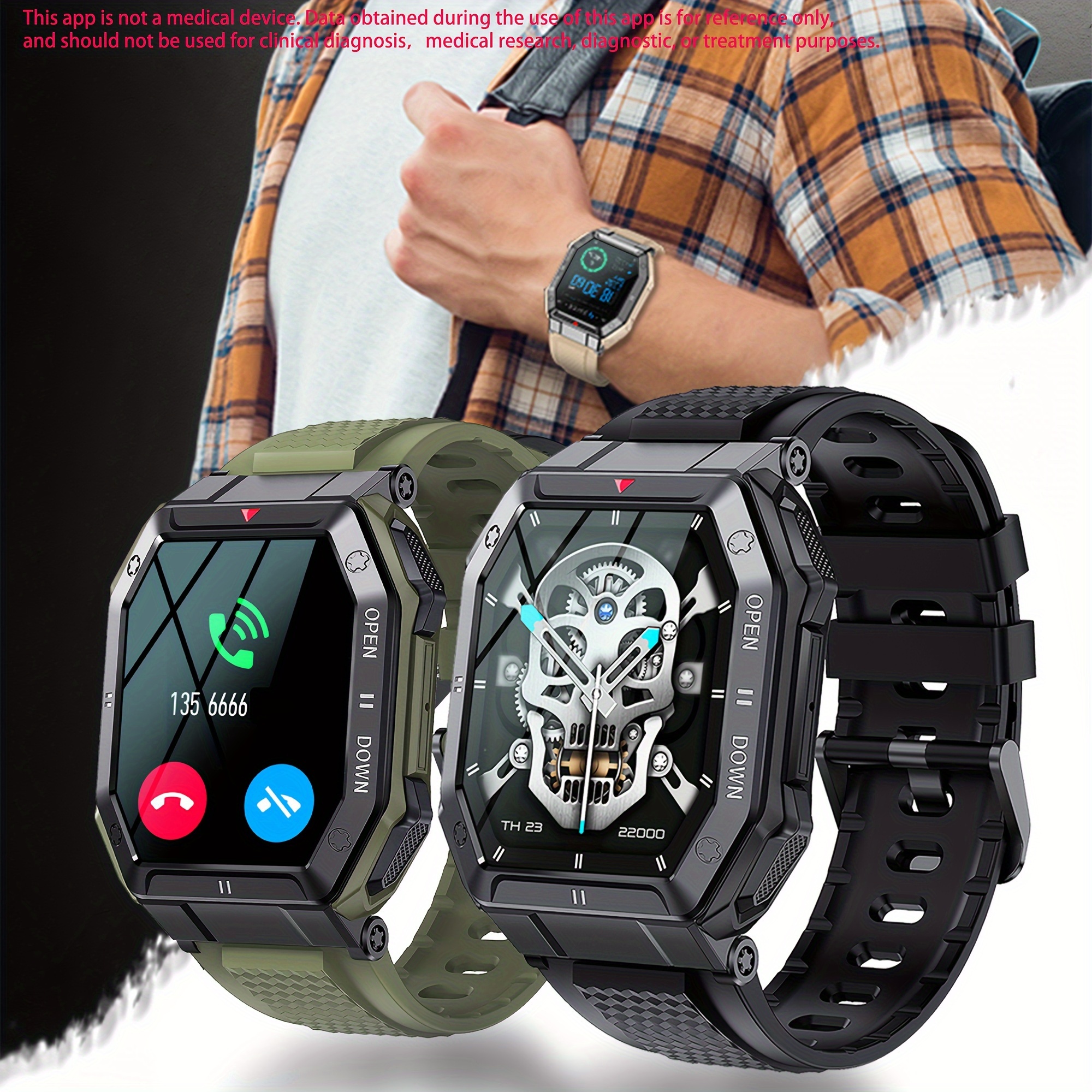 Smart Watch Men (answer/make Calls) Hd Big Screen Outdoor - Temu