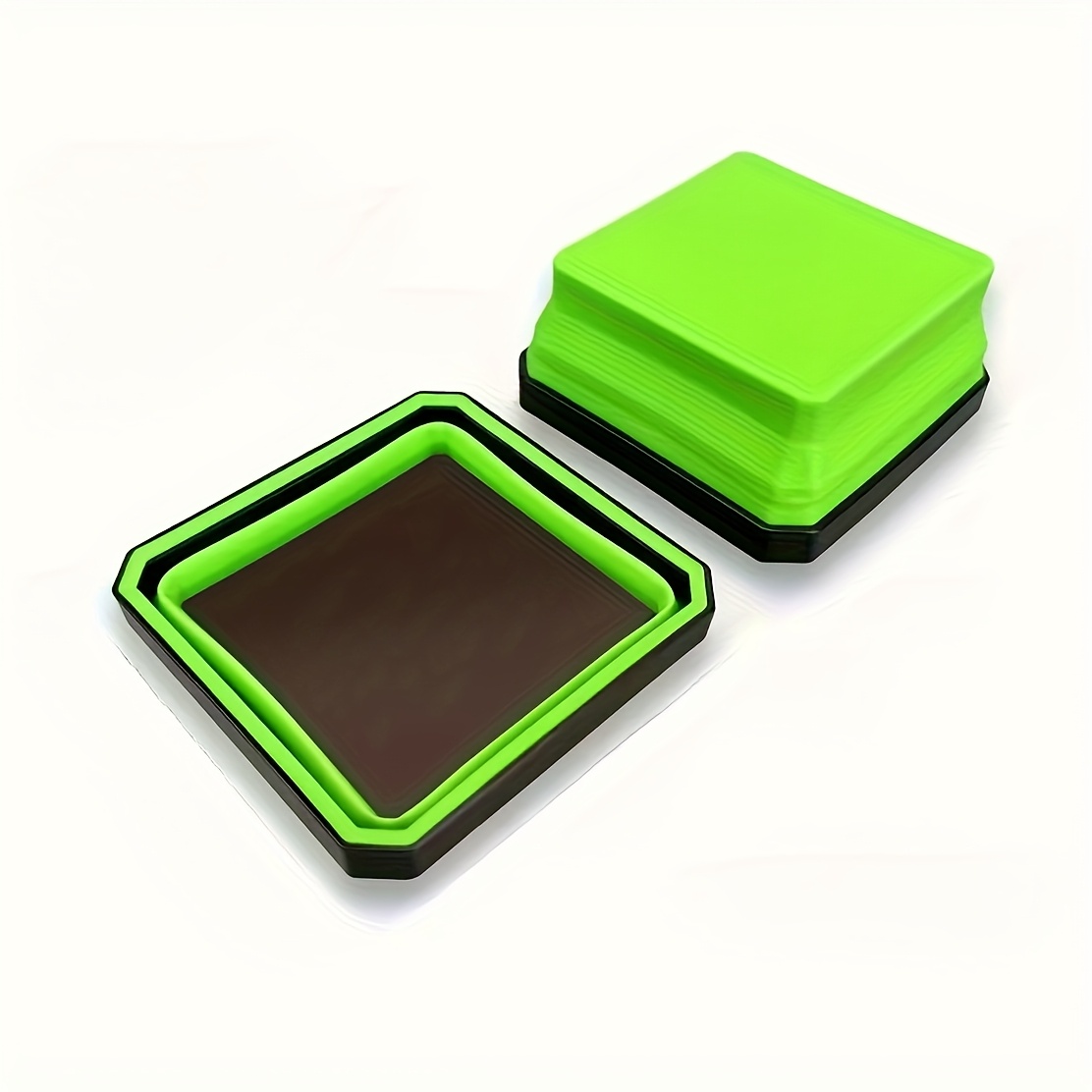 Image of Foldable Magnetic Parts Tray Set, Collapsible Silicone Magnetic Tool Tray For Bolts, Screws, Nuts, And Small Metal Parts