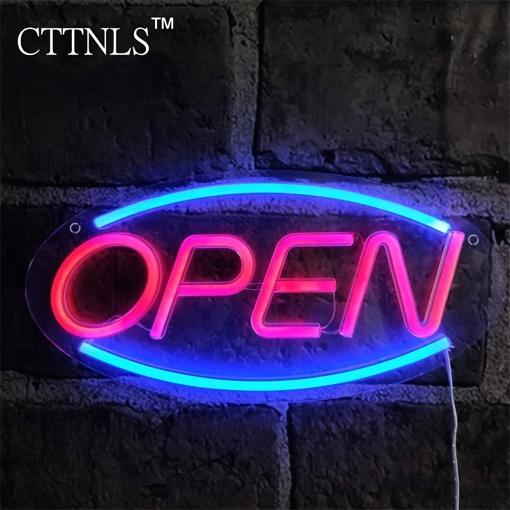 cttnsl open led neon sign energy   touch controlled wall art with usb power 13 78x5 9in acrylic led 5v usb interface electronic lamp ideal for bars cafes hotels outdoor decor
