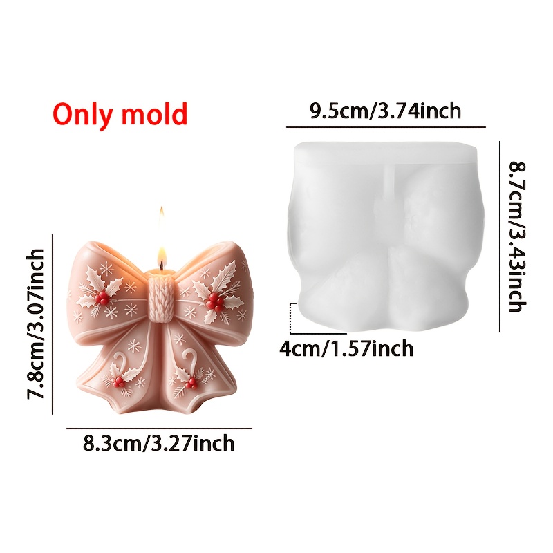 TEMU Christmas & Snowflake Resin Silicone Mold - 3d Embossing/cavity Mold Suitable For Diy Candles, Plaster, Epoxy Resin Crafts, Wax, Plaster, Resin