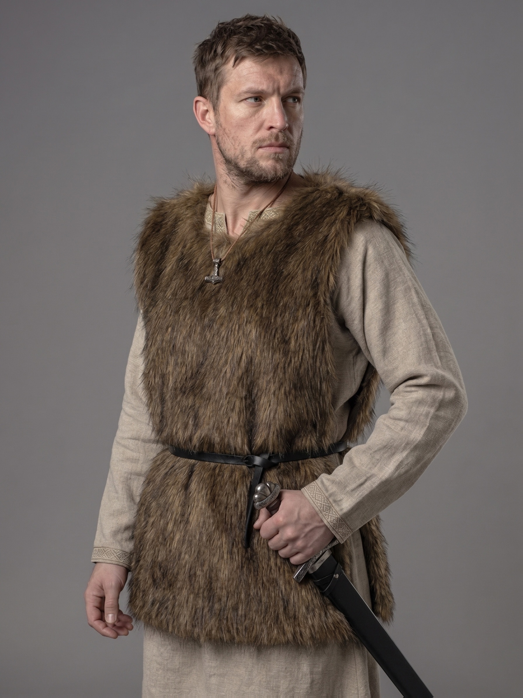 1pc viking real scene role playing vest larp historical reenactment pagan celtic role playing cosplay festive attire medieval costume norse mythology
