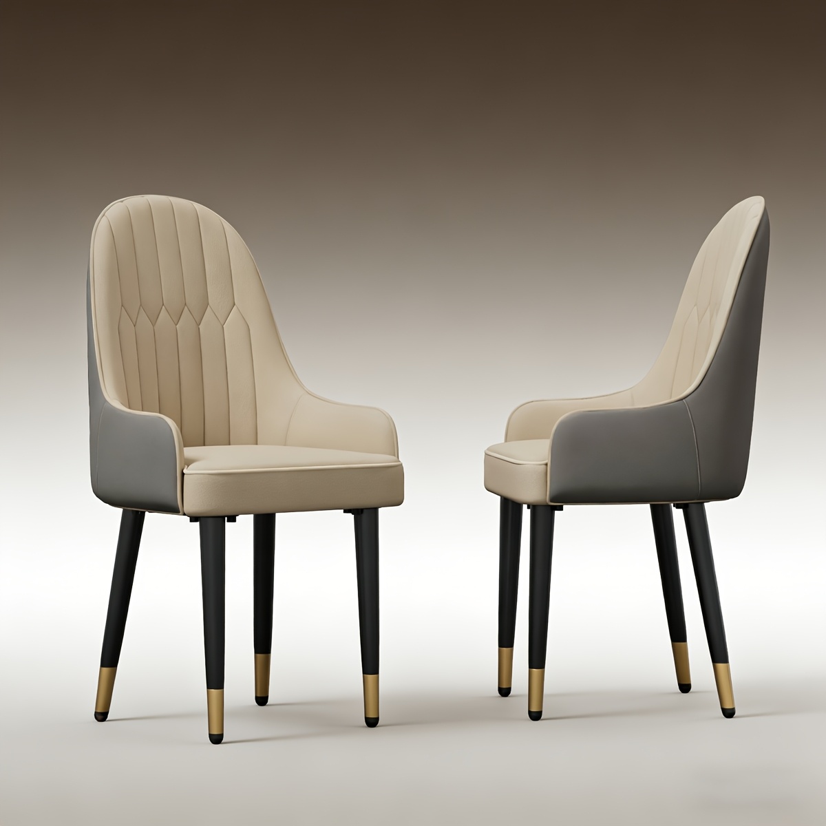 TEMU Dining Room Chair Set Of 2 High-back Upholstered Dining Chairs Microfiber Leather, Diamond , Solid Wood Legs, Design For Kitchen & Dining Room