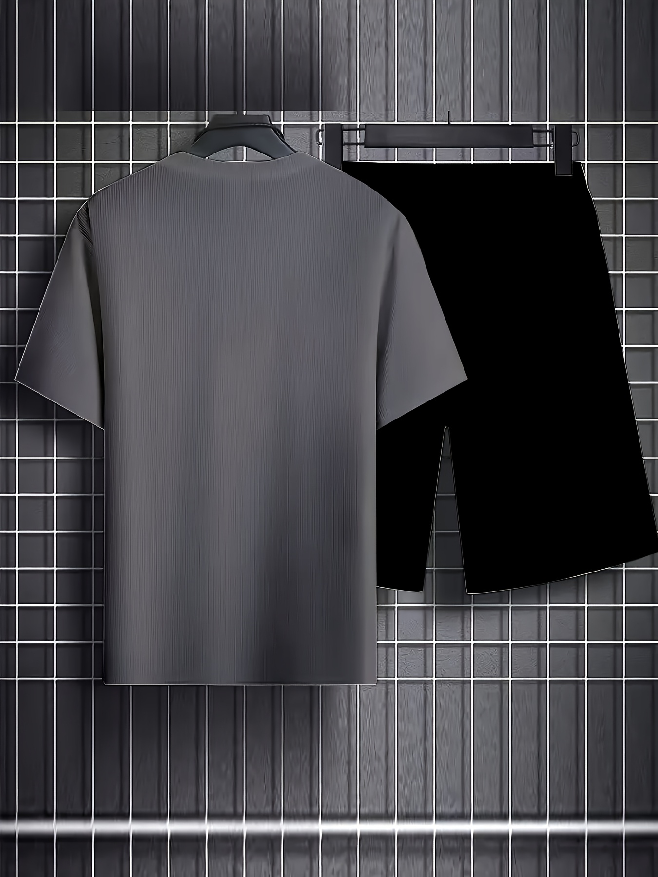 Leopard Print 3D Men's Casual Sportswear Set - Breathable Polyester Knit Fabric, Crew Neck Short Sleeve T-Shirt and Shorts Combo, Regular Fit for All Seasons