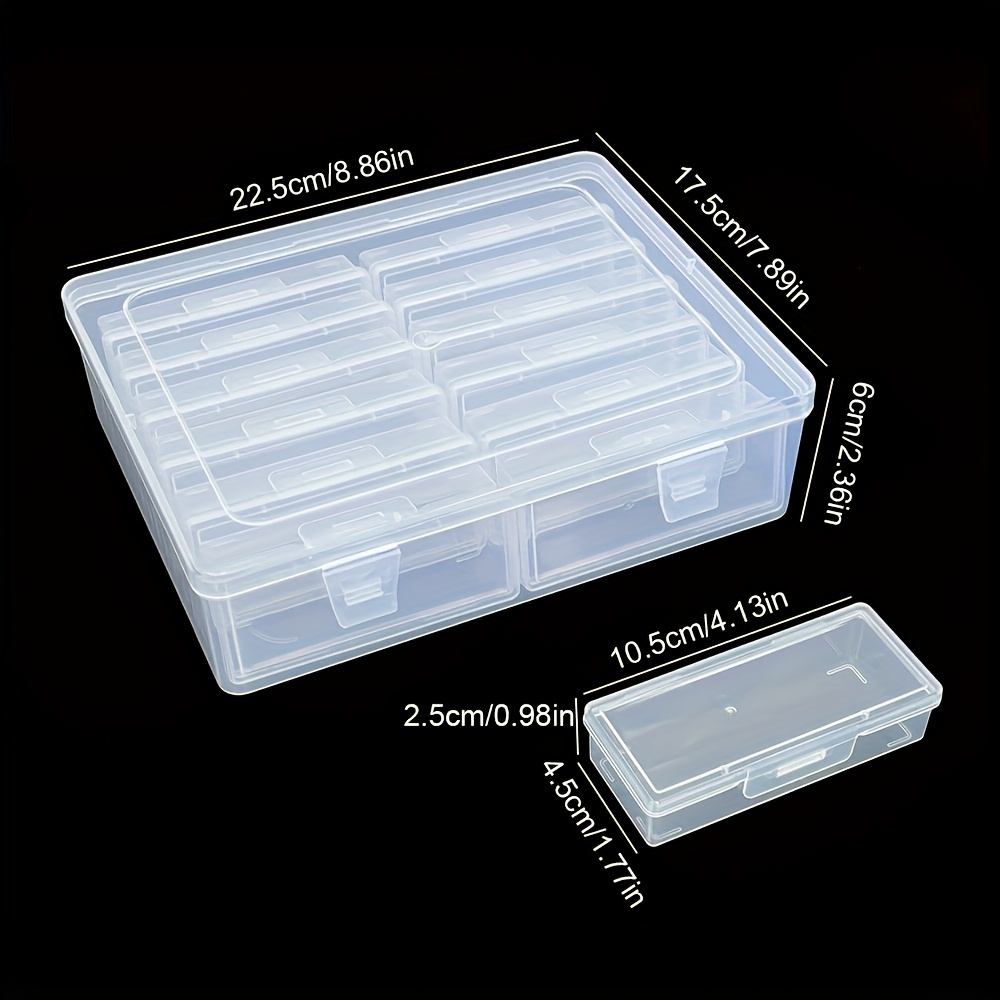 clear plastic jewelry storage box with snap closure multipurpose desktop storage box for bracelets brooches set of 1 with 12 and 14 compartments for   organization   jewelry box jewelry boxes Product details 0