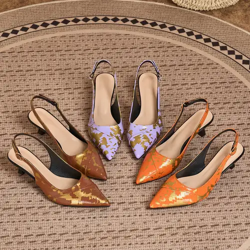orange dress shoes women's Orange - Slip On Shoes for Women