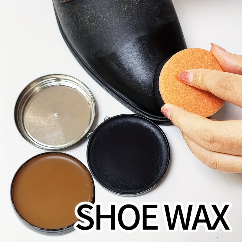 

Leather Shoe Color Repair, Polishing Shoe Wax, Using Polishing Sponge, Black Leather Shoe Brown Leather Shoe Coloring Oil, Used To Polish Of Leather Shoes, Metal Box Packaging