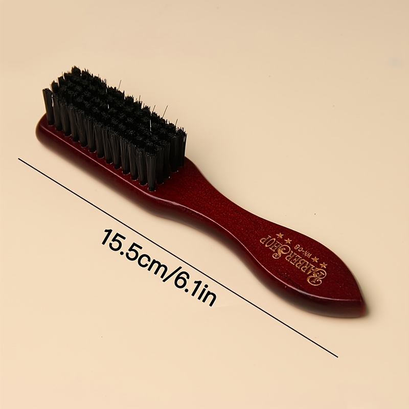Walnut-colored Beard Brush, Beard Comb Handle - Bristles, Suitable For Grooming, Styling, And Detangling - Perfect For Beards And Mustaches