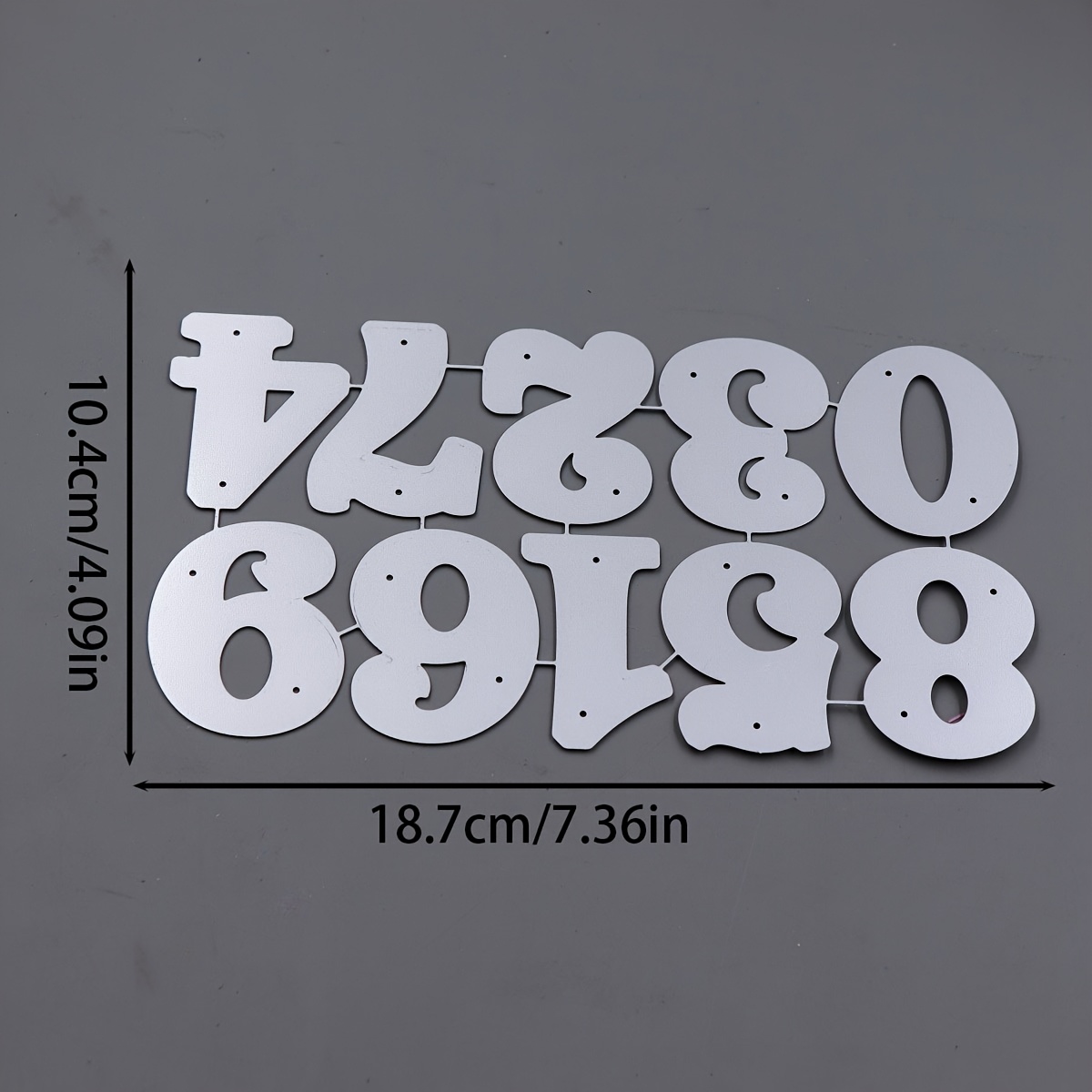 TEMU Originali e nuovi stampi in metallo con 0-9, eleganti e belli, stampi a tema digitale, utilizzabili come template per di stampaggio fotografico,