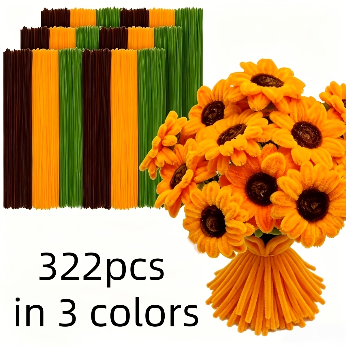 TEMU 322pcs Flexible Hair - Flexible Thread, Suitable For Making Flowers, Animals, And Miniature Models - Handmade Materials