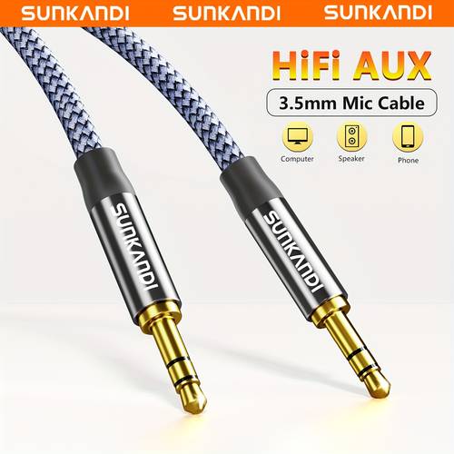 3 5mm audio cable auxiliary input adapter for headphones car stereos and speakers