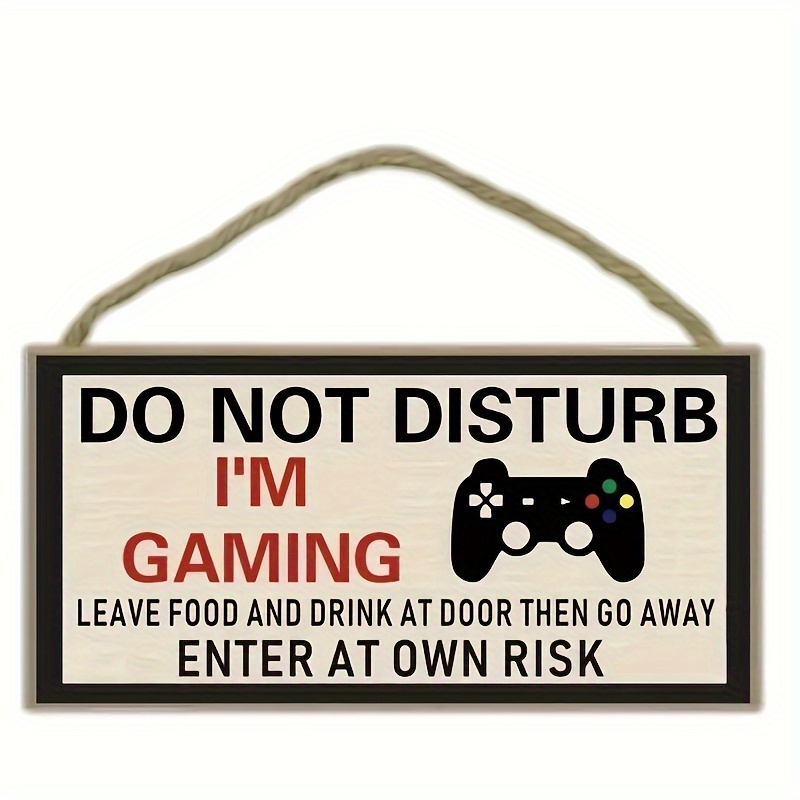 

1pc Rustic Wooden Sign "do Not Disturb I'm Gaming" - 7.87 X 3.93 Inches Novelty Bedroom Decor For Son, Brother, Or Boyfriend, Fun Gift For Gamers With Rope For Door & Wall Display