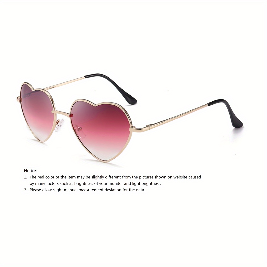 

Heart Metal Frame For Women Men Ombre Candy Color Sun Shades For Summer Beach Party Fashion Glasses