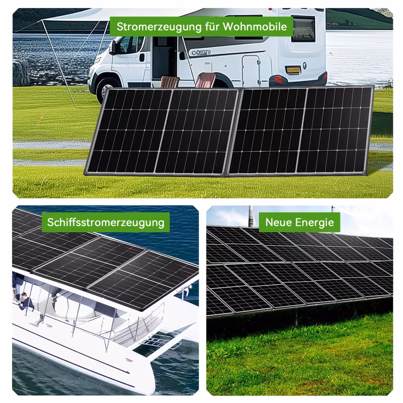 300w solar panel 12v photovoltaic module photovoltaic system battery charger 24 high half cut technology monocrystalline solar panel mobile battery charger with solar connector suitable for rv boat rooftop farm battery and other off grid applications supply energy compact solar module module durable solar panel solar power module rv travelers 2