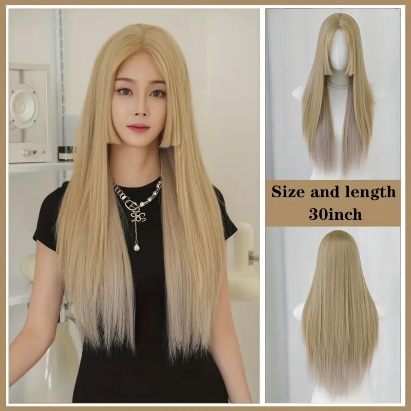fashionable women s wig, 30 inch wigs for women, lace front wig, 4 * 1 small area lace mesh wig, breathable rose mesh cap, wigs, daily wig, hair accessories, halloween cosplay wigs, a wig very suitable for daily wear, fashion wig, natural look wig, seamless wig, comfortable wig, lightweight wig, synthetic wig, wig for all , daily wearers, costume lovers Product details 3